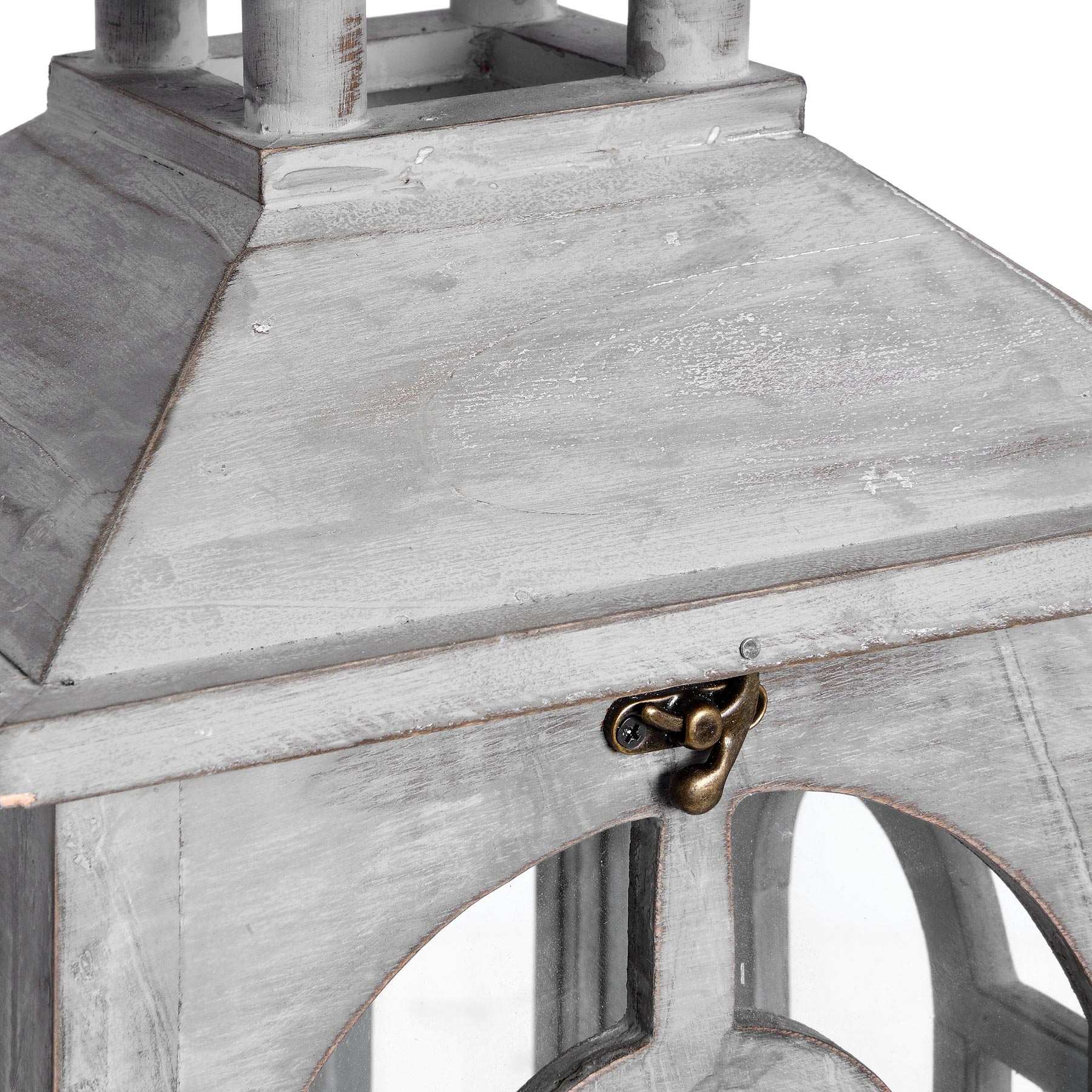 Set Of Three Wooden Lanterns Archway Design