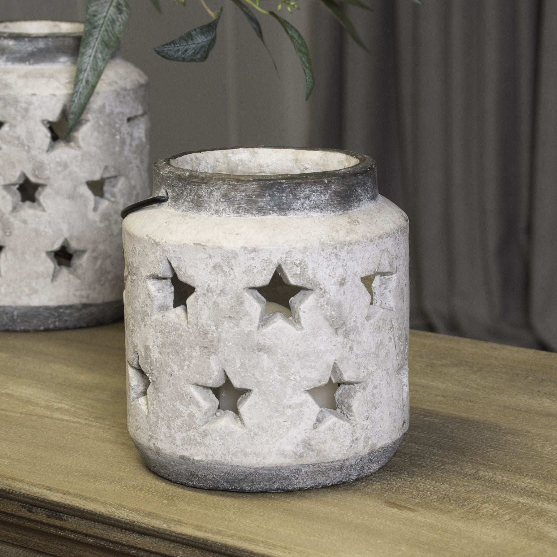 Bloomville Stone Star Lantern Small