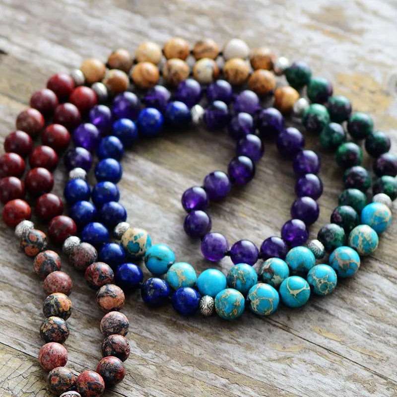 7 Chakra Mala Tassel Necklace -  - Harfiy
