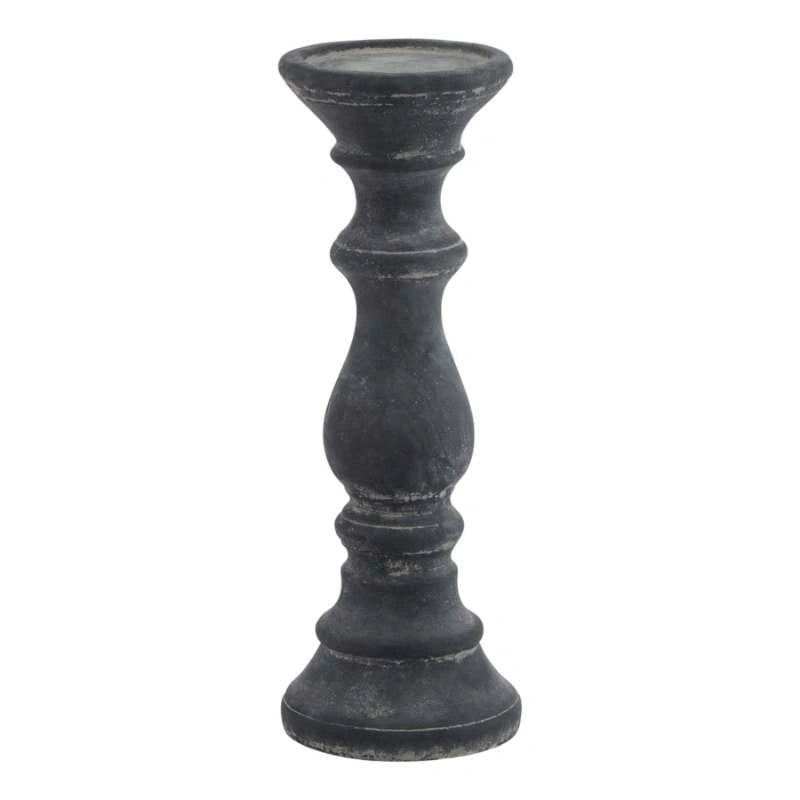 Amalfi Medium Grey Column Candle Holder