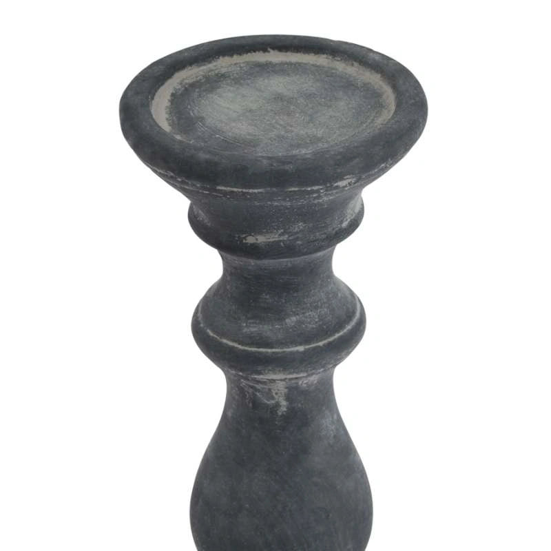 Amalfi Medium Grey Column Candle Holder