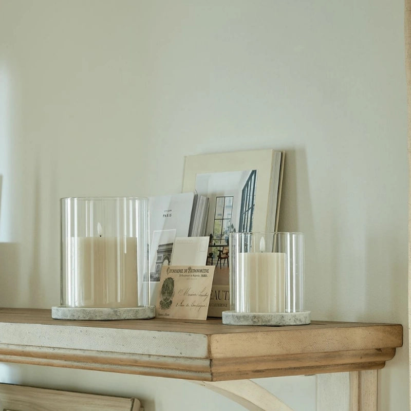 Athena Stone Hurricane Lantern Large