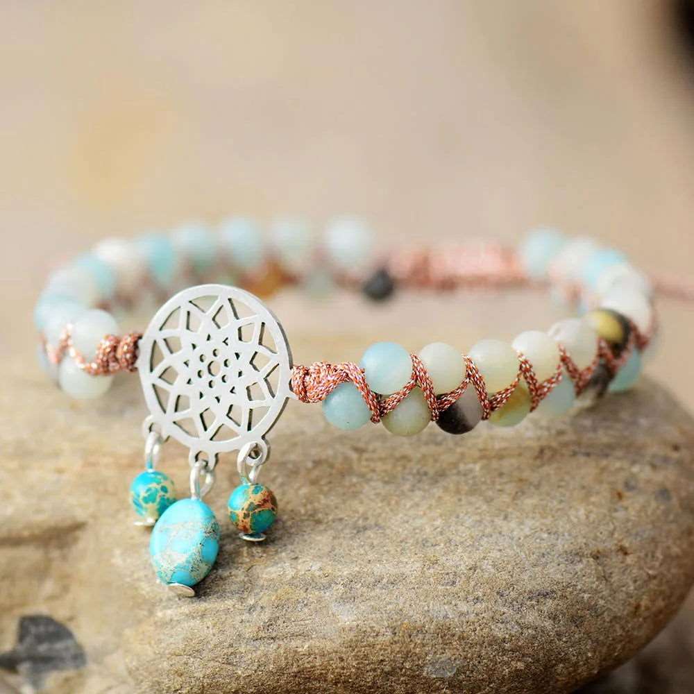 Braided Amazonite Spiritual Bracelet -  - Harfiy