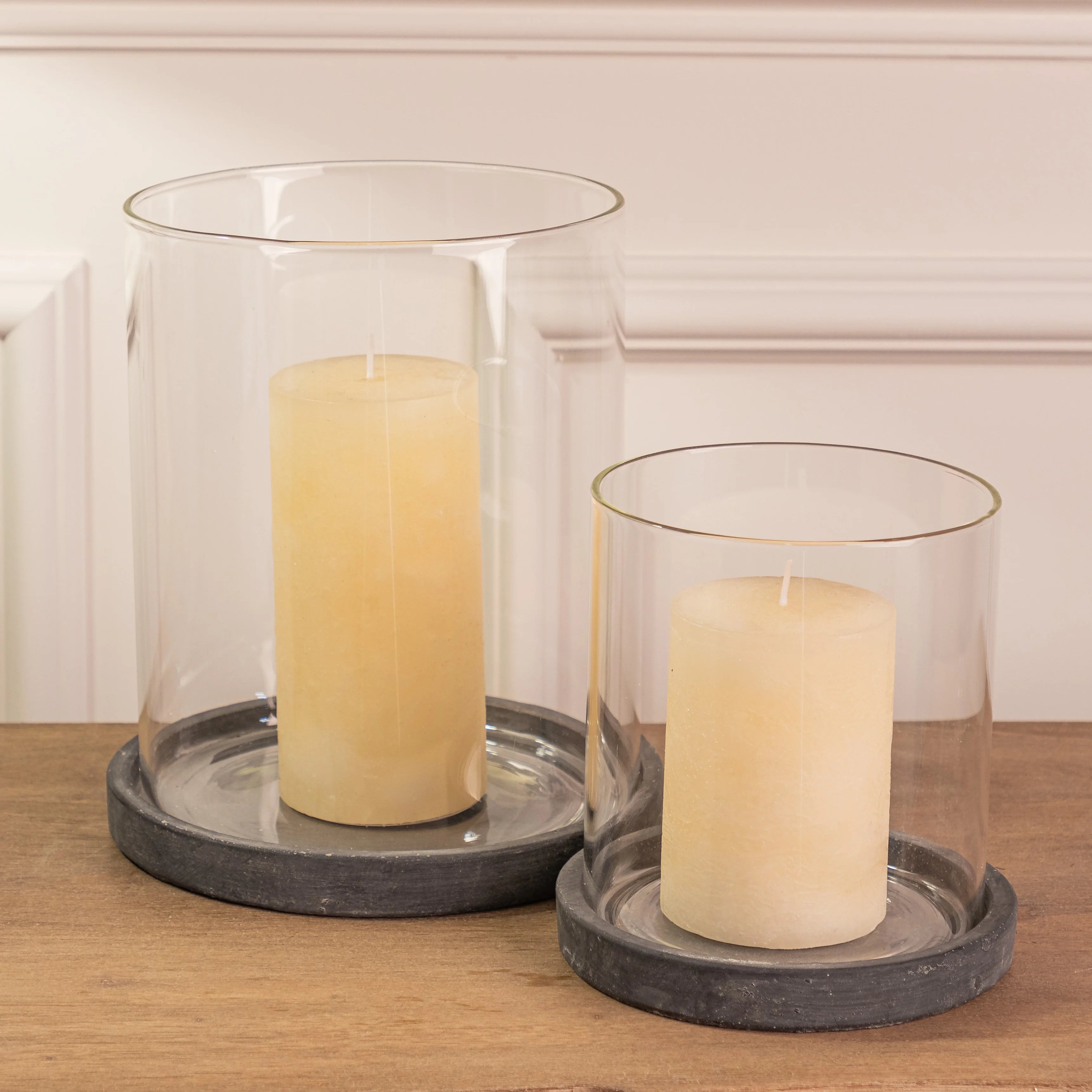 Amalfi Grey Large Hurricane Lantern