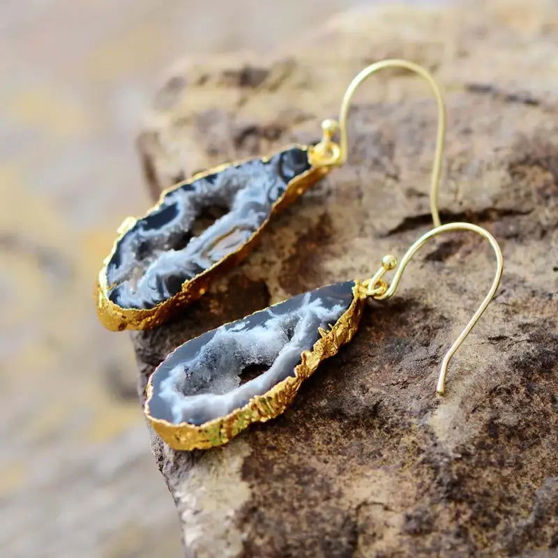 Druzy Earrings -  - Harfiy