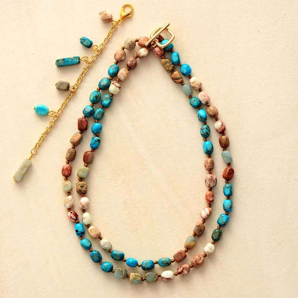 Eternity Semi-Precious Stones Necklace -  - Harfiy