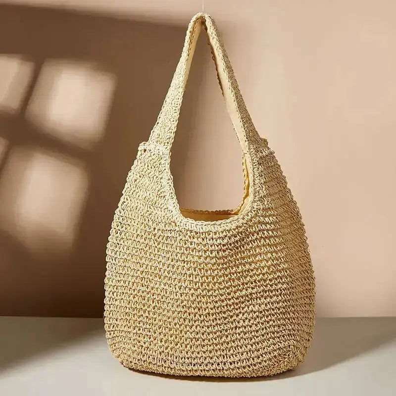 Hand Woven  Rattan Tote Bag -  - Harfiy