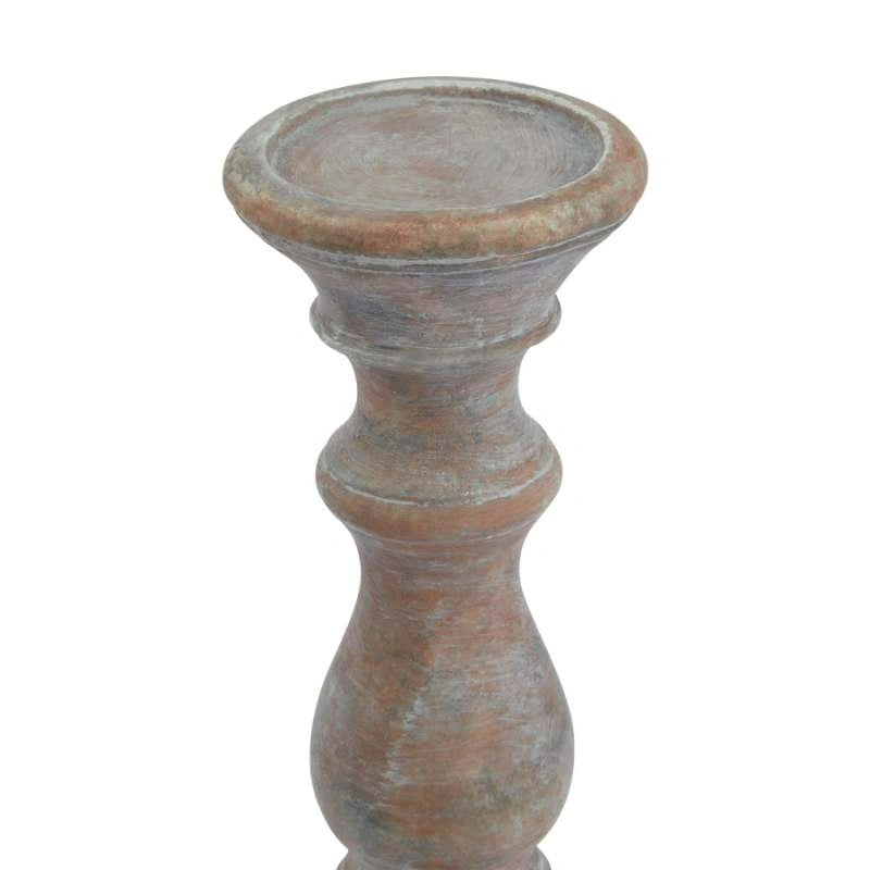 Siena Brown  Column Candle Holder Medium