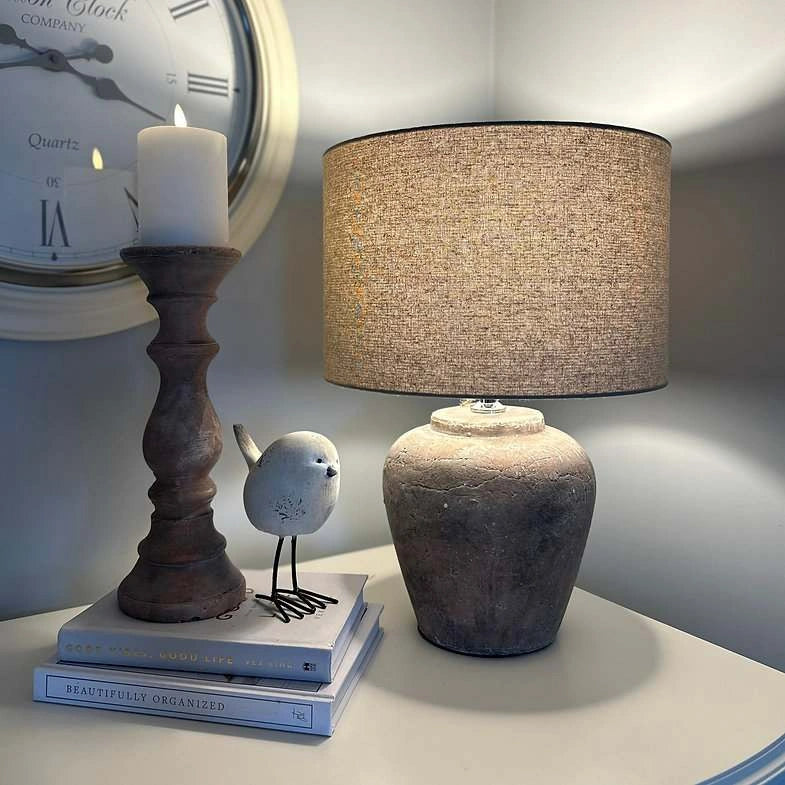 Siena  Brown  Column Candle Holder Small