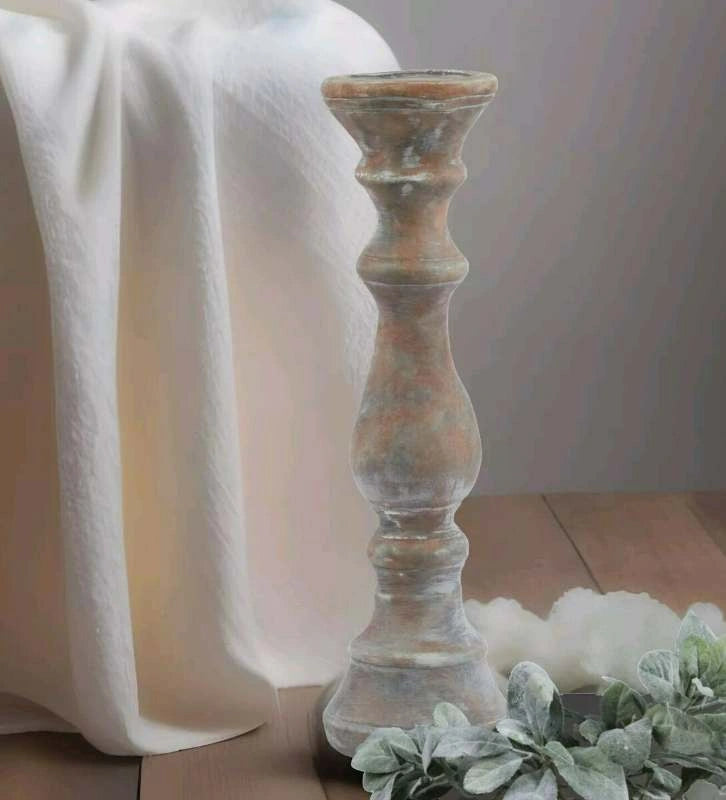 Siena Brown  Column Candle Holder Large