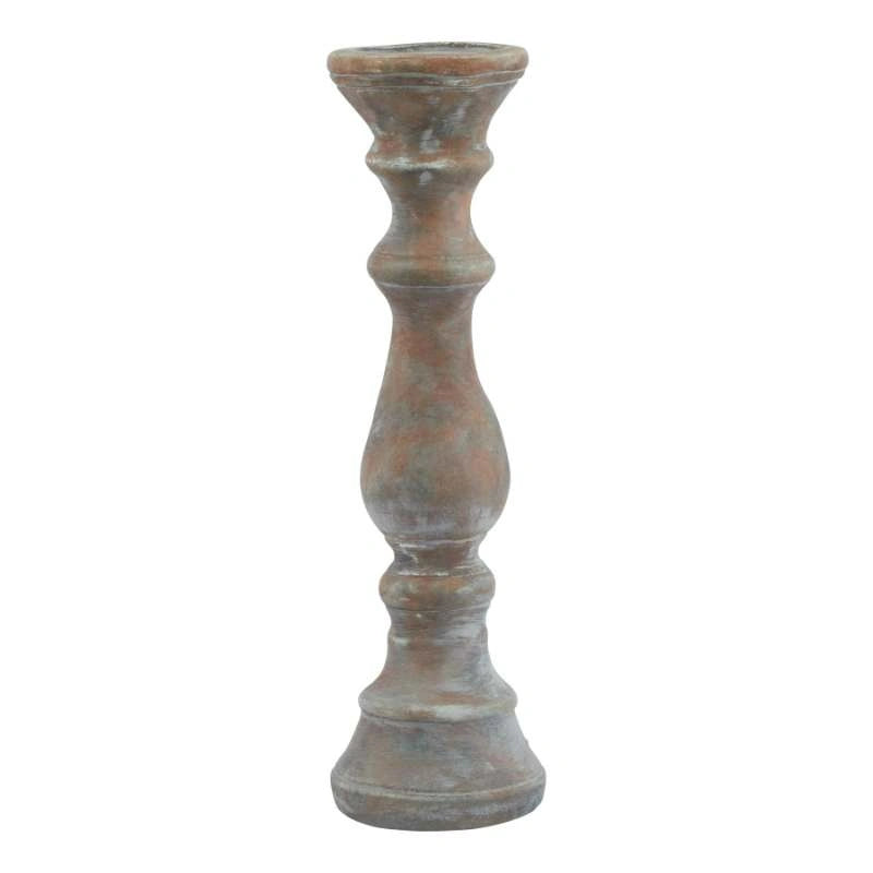 Siena Brown  Column Candle Holder Large