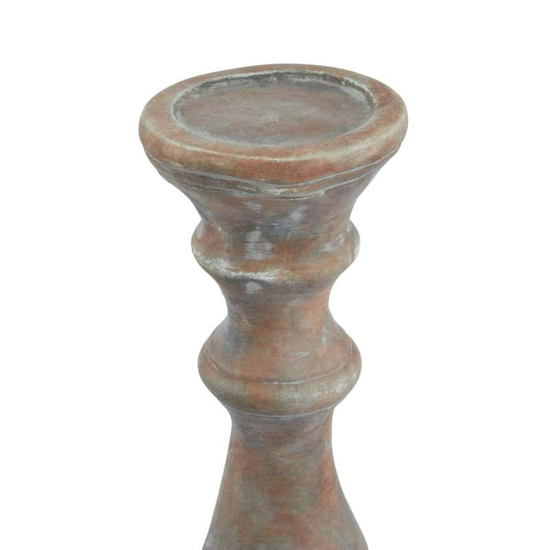 Siena Brown  Column Candle Holder Large