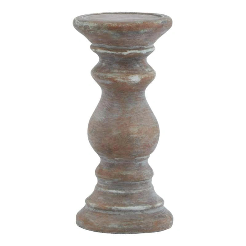 Siena  Brown  Column Candle Holder Small