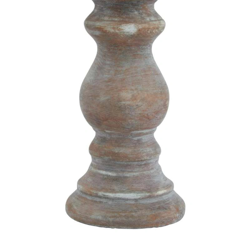Siena  Brown  Column Candle Holder Small