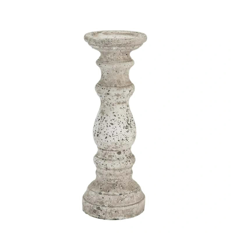 Stone Ceramic Column Candle Holder