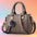 Embroidery Messenger Leather Handbag - Khaki / One Size - Hand bag
