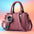 Embroidery Messenger Leather Handbag - Pink / One Size - Hand bag